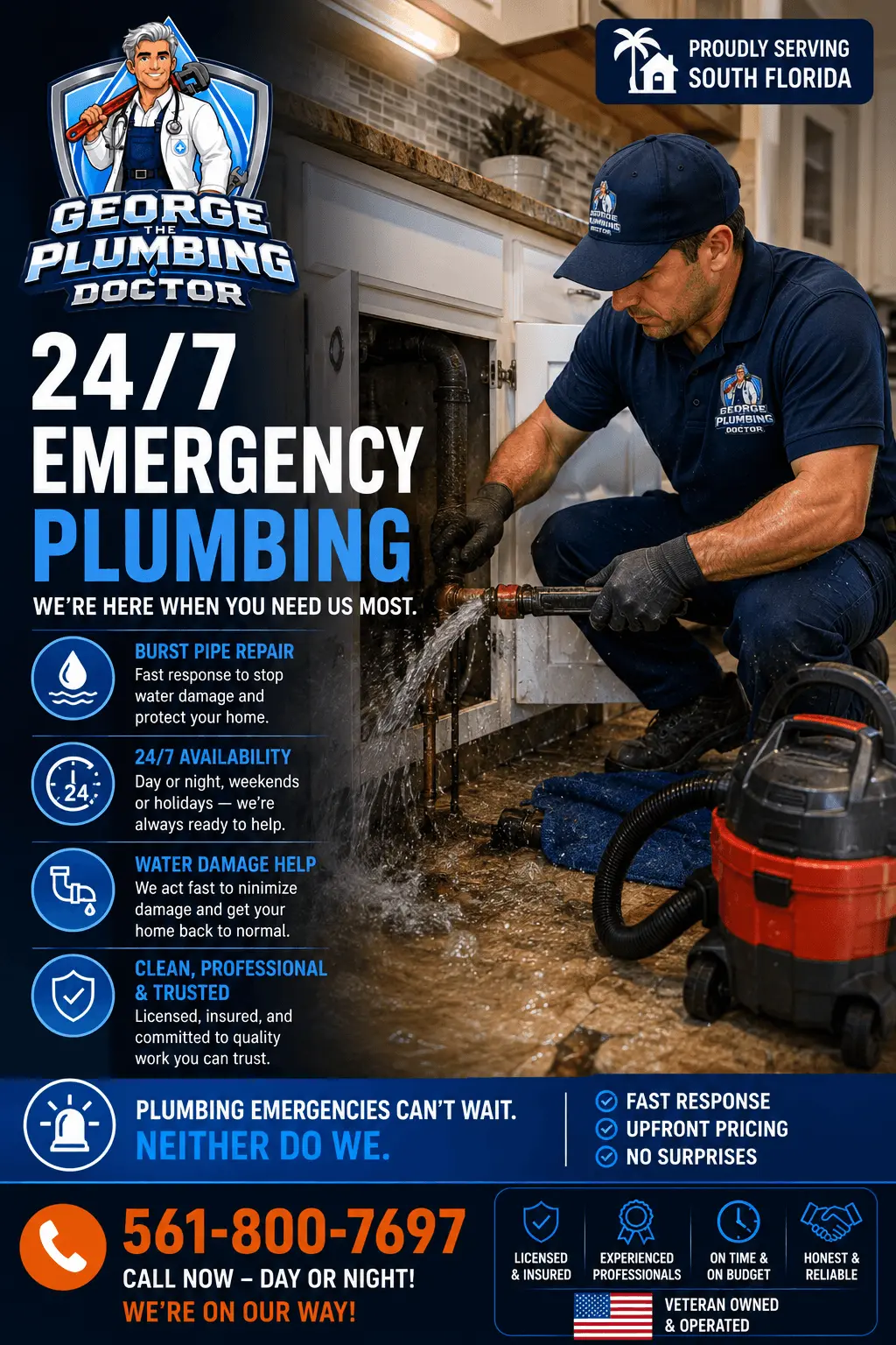 Emergency Plumbing by George The Plumbing Doctor in Jupiter, FL